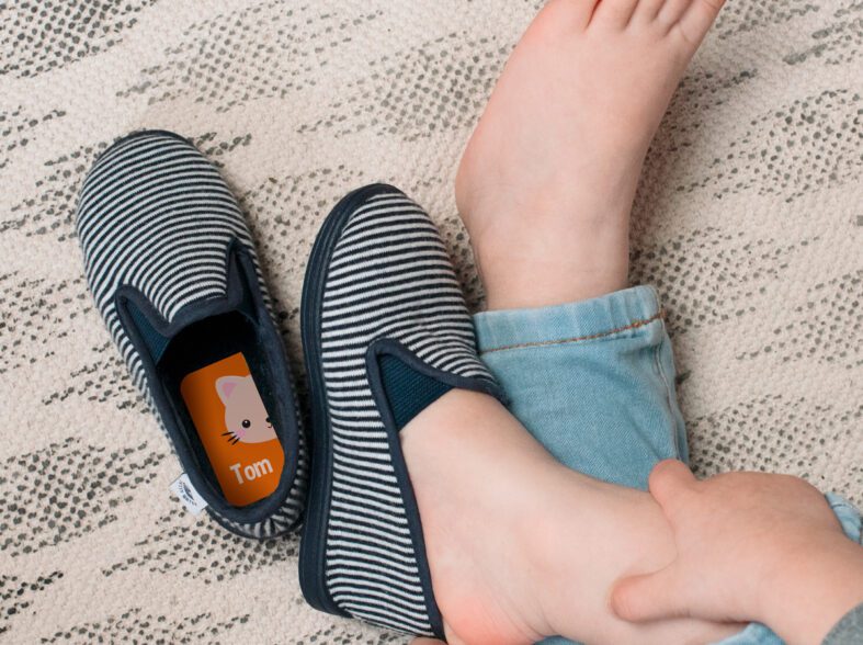 étiquette chaussure gauche droite