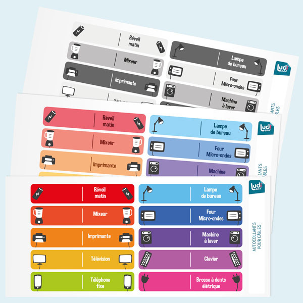 Kit Zétikets - Étiquettes marque-câbles personnalisables