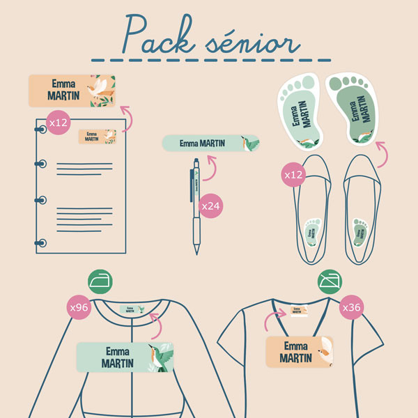 Pack étiquettes Seniors / Maison de retraite