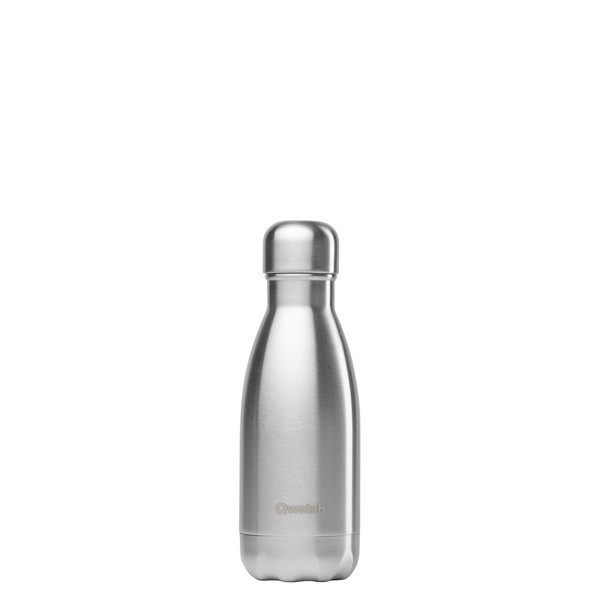 Gourde bouteille isotherme - Inox Brossé - 260ml - Qwetch