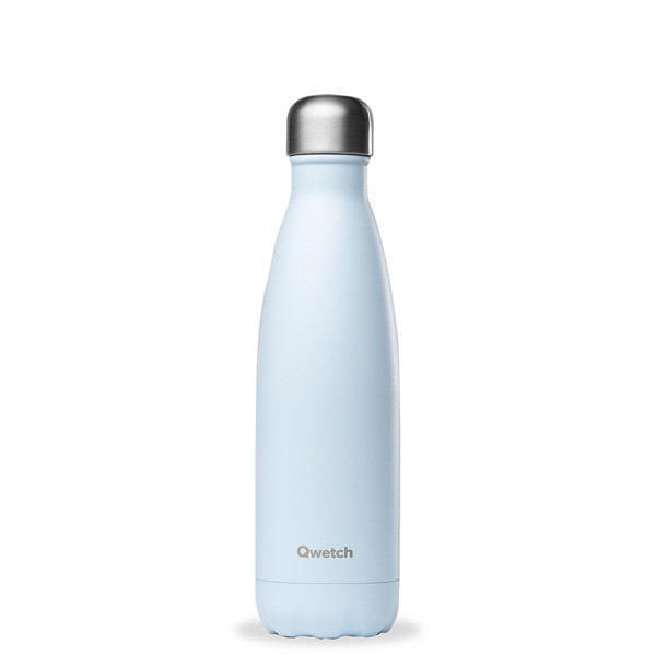 Gourde bouteille isotherme - Pastel Bleu - 500ml - Qwetch
