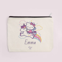 Pochette en tissu personnalisée - Hello Kitty - Licorne