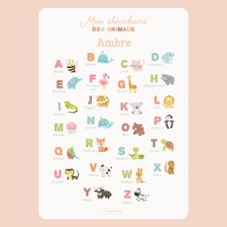 Poster Abécédaire - Les animaux-Affiches Alphabet 15,99 € Ludilabel Renard, Crocodile, Lion, Chat, Oiseaux, Lapin, Ours, Chien 1